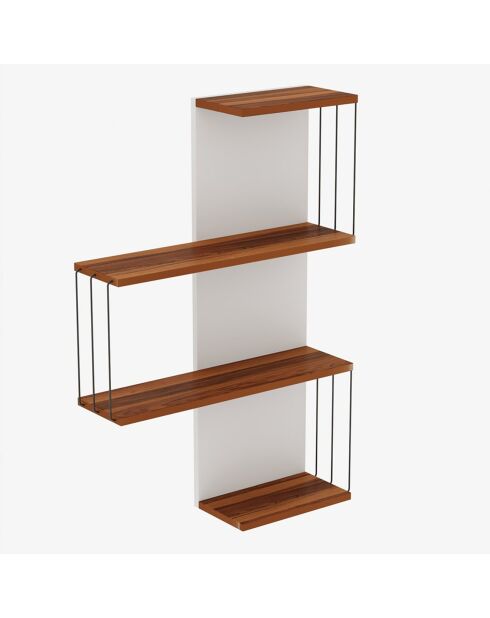 Étagère murale Cambel pin/blanc -  64x96x19 cm