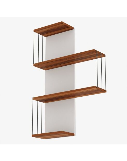 Étagère murale Cambel pin/blanc -  64x96x19 cm