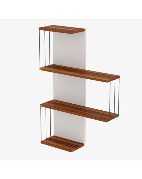 Étagère murale Cambel pin/blanc -  64x96x19 cm