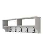 Etagère porte-manteau P2 blanche - 120x37.2x22.2 cm