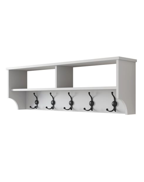 Etagère porte-manteau P2 blanche - 120x37.2x22.2 cm