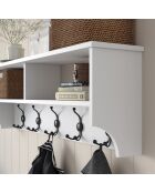 Etagère porte-manteau P2 blanche - 120x37.2x22.2 cm