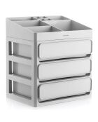 Organisateur de maquillage gris - 26x29x19.5 cm