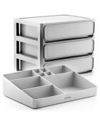 Organisateur de maquillage gris - 26x29x19.5 cm