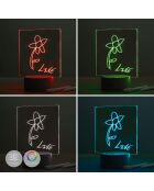 Tableau de Notes et Messages LED gris  - 15x19x9.5 cm