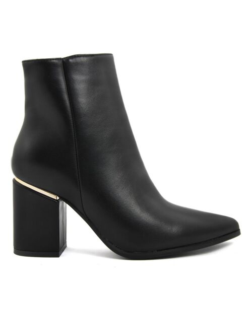 Bottines Louna noires - Talon 8 cm