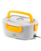 Boîte à Repas Électrique pour le Bureau et la Voiture orange/blanc