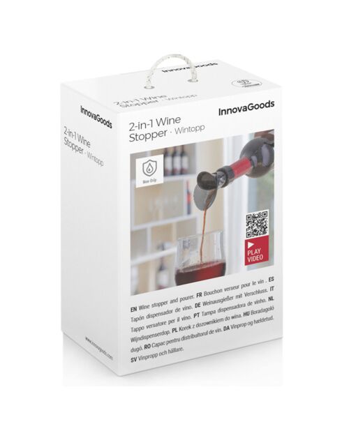 Aérateur de Vin avec Filtre, Support et Pochette de Transport noir