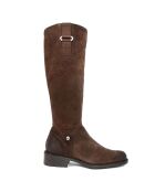Bottes en Velours de Cuir Pénélope marron