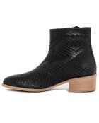 Boots en Cuir Capucine noires