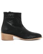 Boots en Cuir Capucine noires