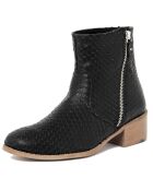 Boots en Cuir Capucine noires