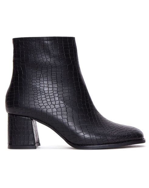 Bottines Lucie noires - Talon 6 cm