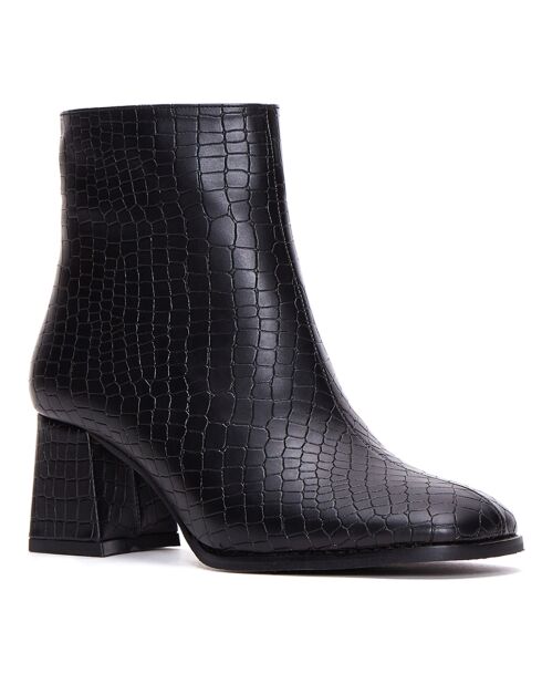 Bottines Lucie noires - Talon 6 cm