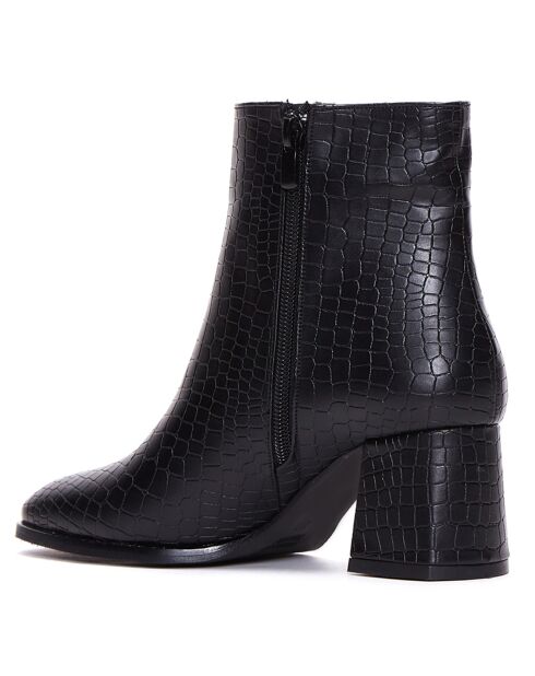 Bottines Lucie noires - Talon 6 cm