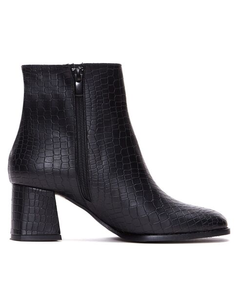 Bottines Lucie noires - Talon 6 cm