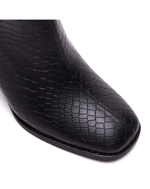 Bottines Lucie noires - Talon 6 cm