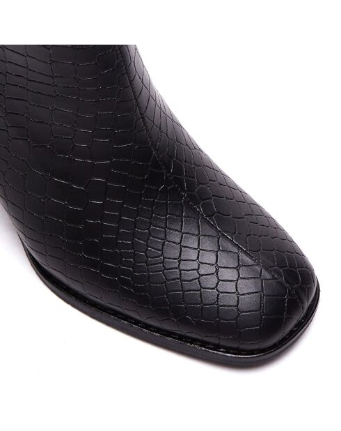 Bottines Lucie noires - Talon 6 cm