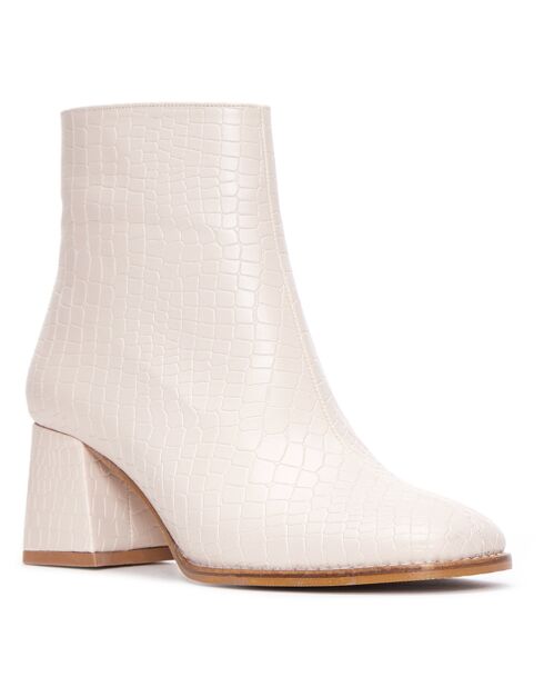 Bottines Lucie beiges - Talon 6 cm