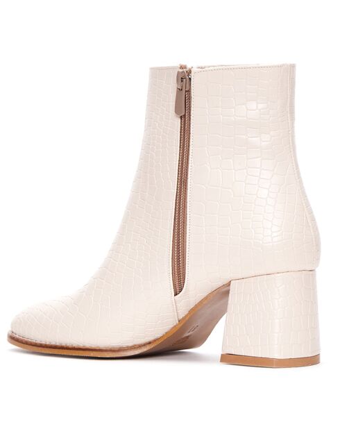 Bottines Lucie beiges - Talon 6 cm