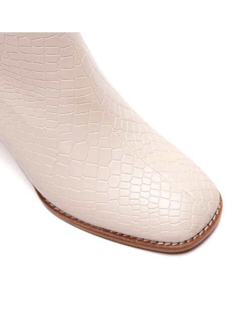 Bottines Lucie beiges - Talon 6 cm