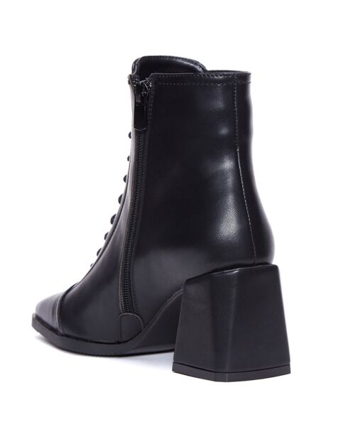 Bottines Zoé noir - Talon 7 cm