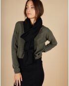 Echarpe 100% Cachemire Cascade noire - 200x70 cm