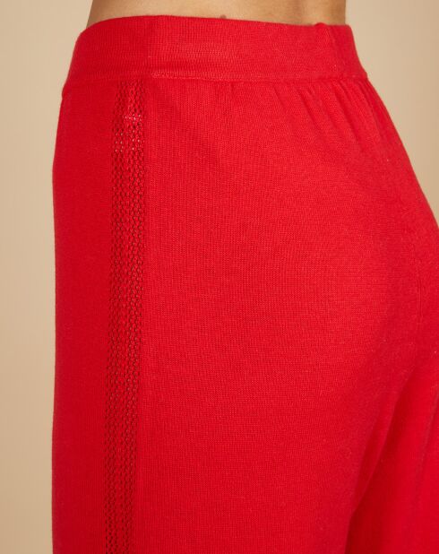 Pantalon en Coton & Cachemire Salomé groseille