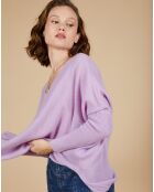 Pull poncho 100% Cachemire Emma col V glycine