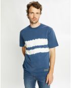 T-Shirt Ample 100% Coton Bio Tie & Dye bleu