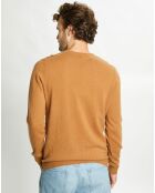 Pull 100% Cachemire Machve col V caramel