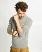 Pull en Cachemire & Laine Meps col rond gris