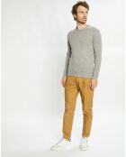 Pull en Cachemire & Laine Meps col rond gris