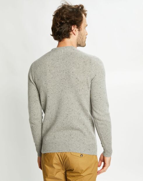 Pull en Cachemire & Laine Meps col rond gris