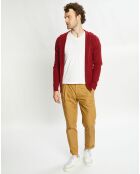 Gilet zippé 100% Cachemire Nachcap rouge