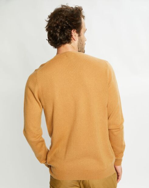 Pull 100% Cachemire Avy col V beige