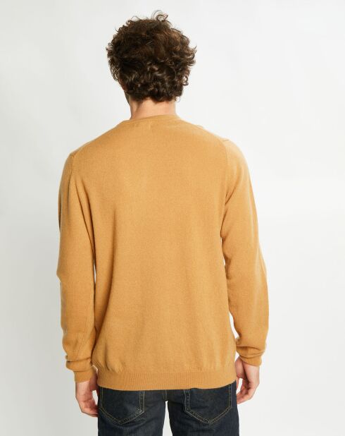 Pull 100% Cachemire Aron col rond beige