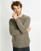 Pull en Cachemire & Laine Meps col rond gris