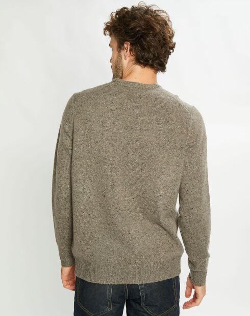 Pull en Cachemire & Laine Meps col rond gris