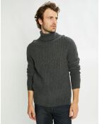 Pull en Laine & Cachemire Noteroule col roulé gris foncé