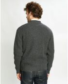 Cardigan en Laine & Cachemire Potecard Gulet Boxy gris foncé