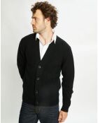 Cardigan en Laine & Cachemire Potecard Gulet Boxy noir