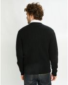 Cardigan en Laine & Cachemire Potecard Gulet Boxy noir