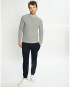 Pull en Laine & Cachemire Poterond col rond gris clair