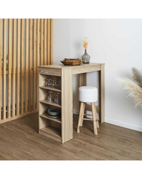 Table de bar mange debout marron - 115x103x50 cm