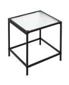 2 Tables gigognes texturées noir/transparent - 40x38x40 cm