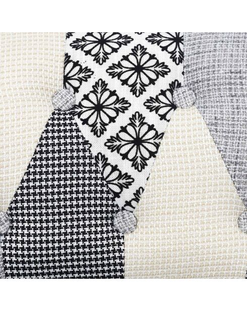 Fauteuil patchwork Eleonor multicolore - 60x68x54 cm