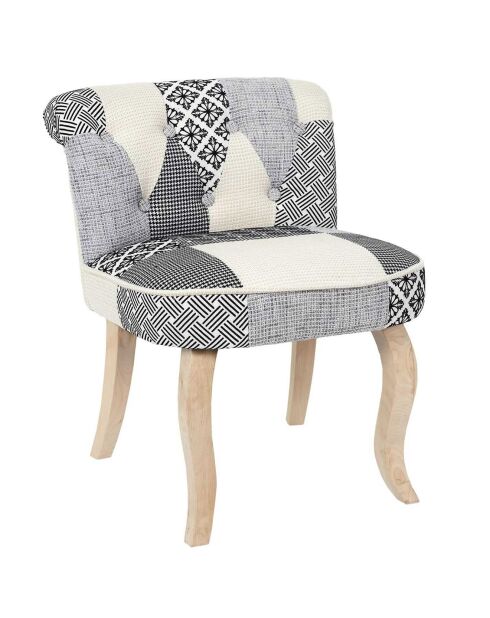Fauteuil patchwork Eleonor multicolore - 60x68x54 cm