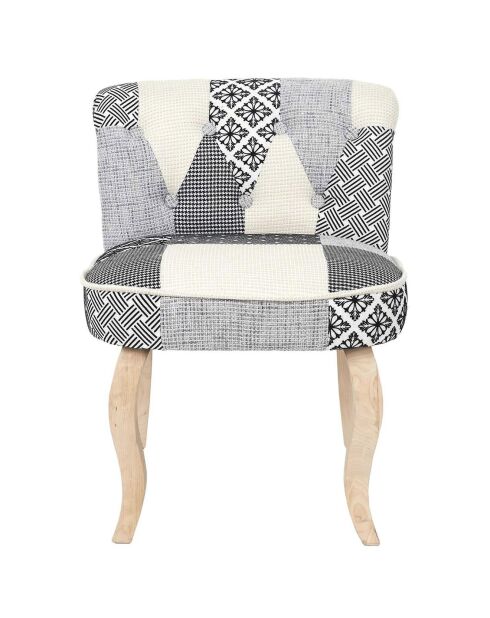Fauteuil patchwork Eleonor multicolore - 60x68x54 cm