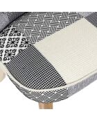 Fauteuil patchwork Eleonor multicolore - 60x68x54 cm